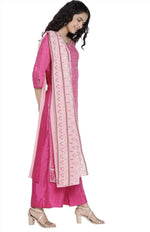 Pink Printed kurta Palazzo Dupatta Set in berlin Namma Markt