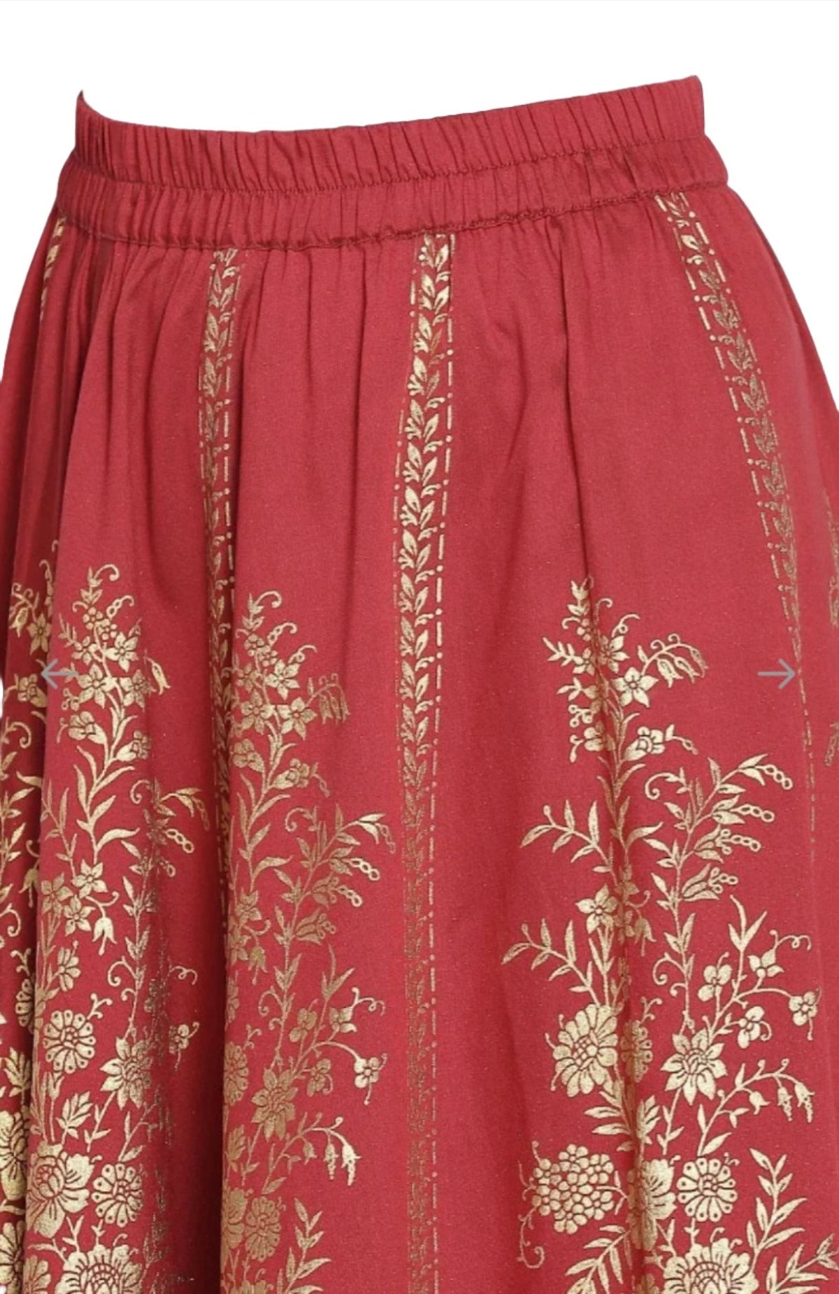 Red Printed Top Skirt Dupatta Set in Berlin