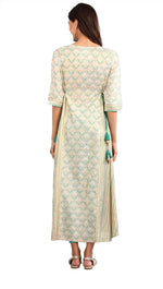 Cream Round Neck Asymmetrical kurta Set in Berlin