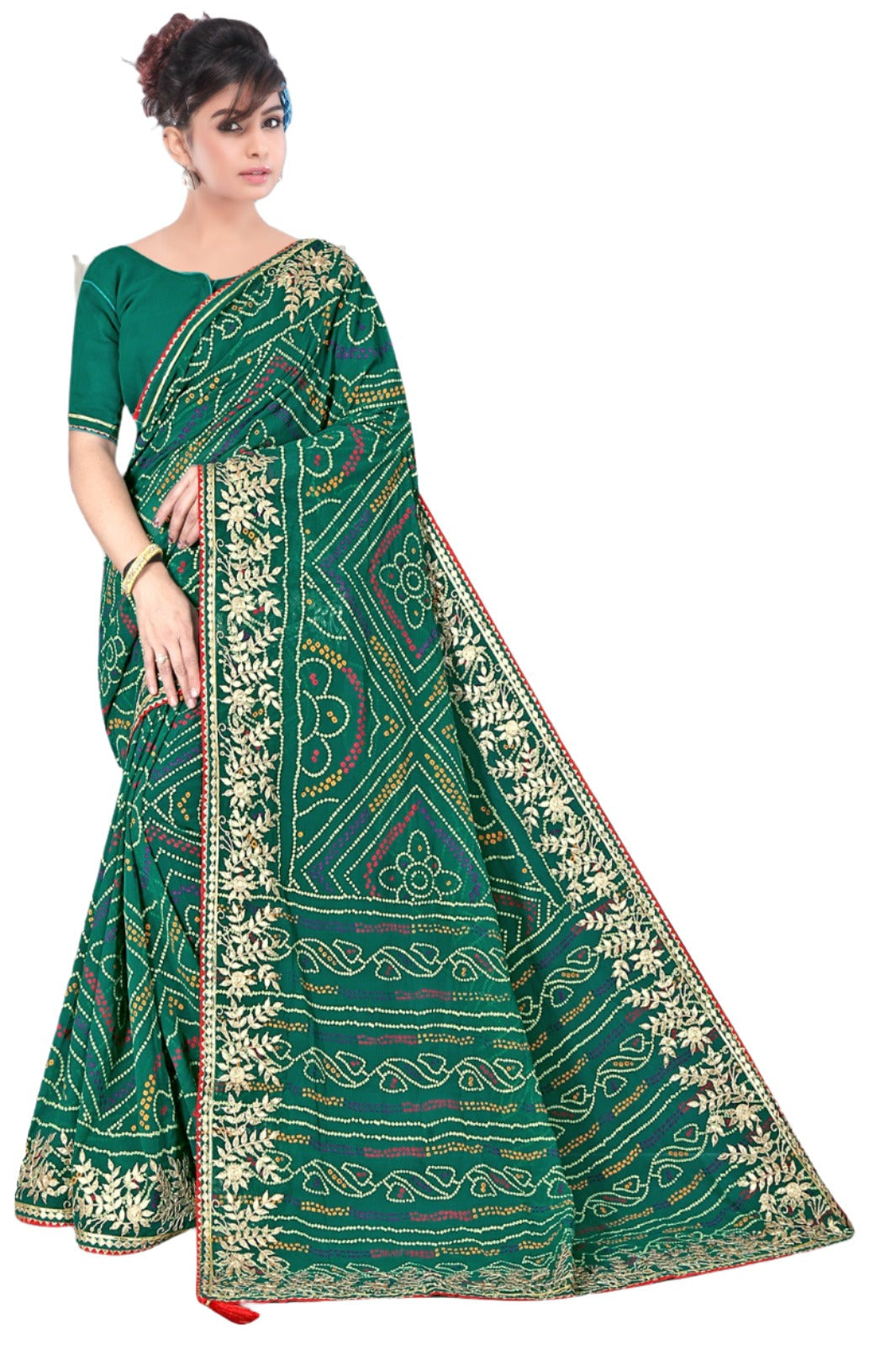 Rajasthani Chunri Saree With Gotta Work in Berlin