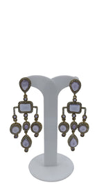 Designer Kundan Stone Studded Jhumka Golden Earrings in Paris