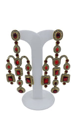 Designer Kundan Stone Studded Jhumka Golden Earrings in Germany