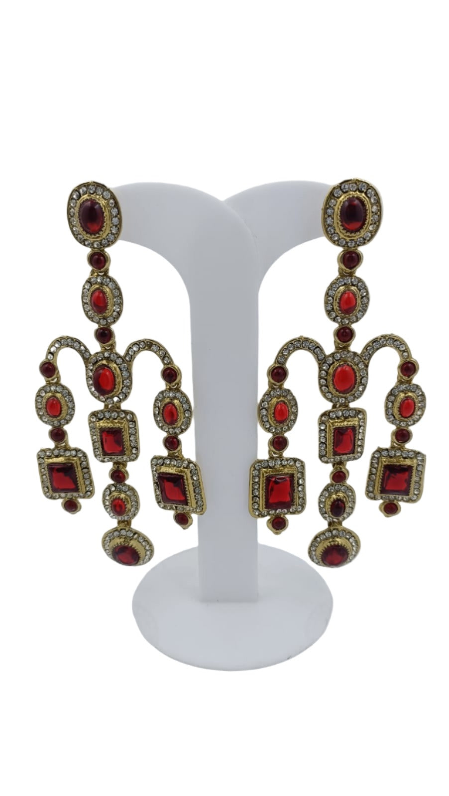Designer Kundan Stone Studded Jhumka Golden Earrings in Germany