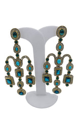 Designer Kundan Stone Studded Jhumka Golden Earrings in Berlin