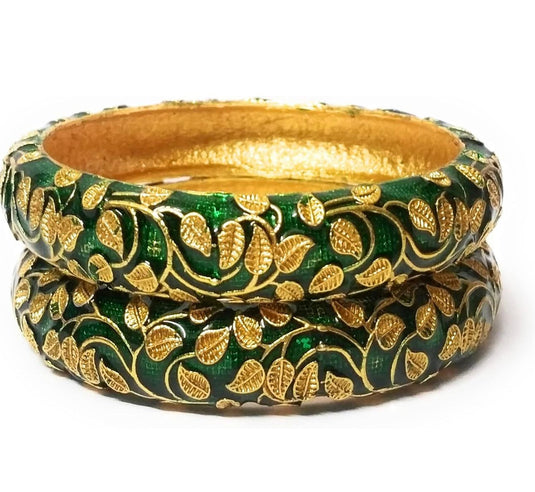 Meenakari Bangles Set of 2 in Germany(Green)