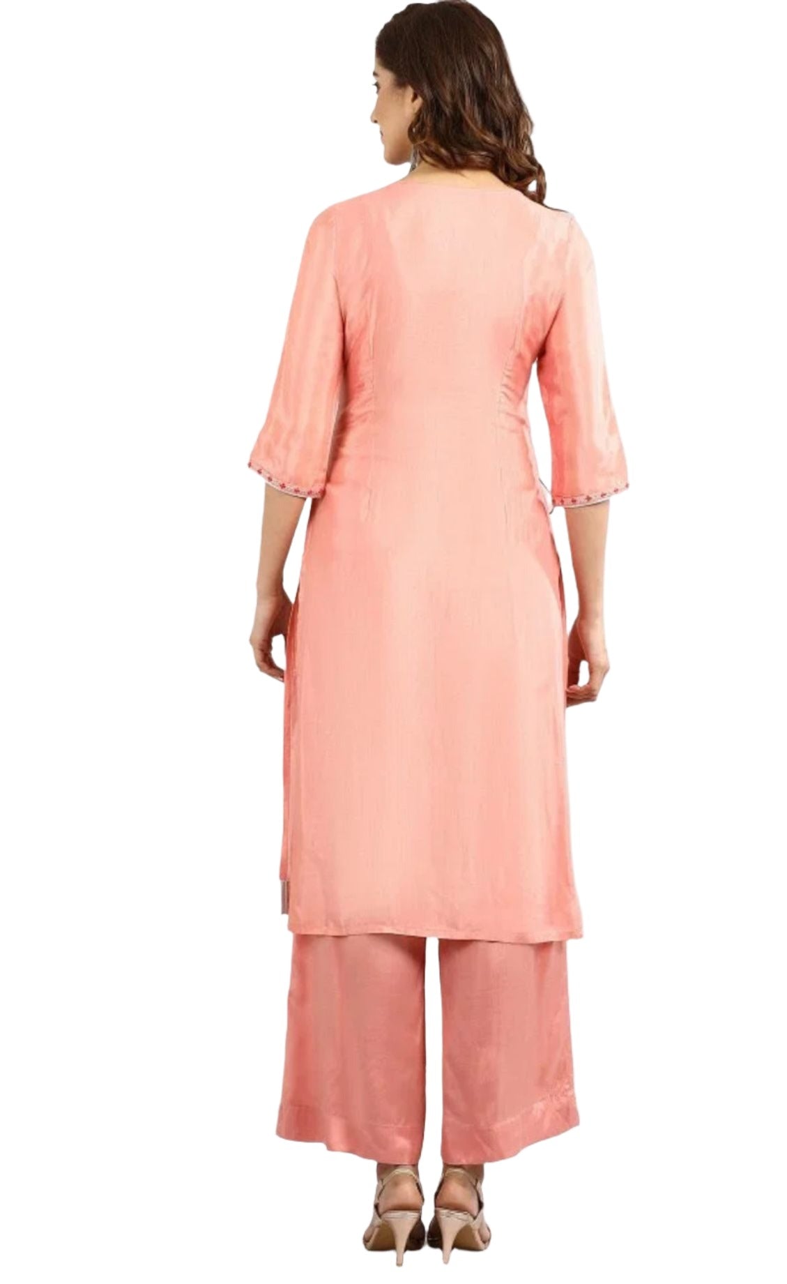 Coral Round Neck Embellished kurta Set in Munich