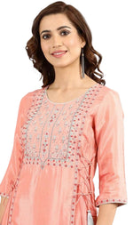 Coral Round Neck Embellished kurta Set in Munich
