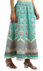 Teal Printed Skirt in Germany