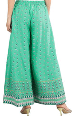 Green Printed Palazzos in Berlin Namma Markt