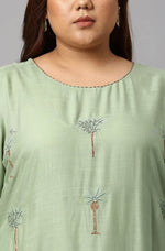 Embroidered kurta With Printed Pants And Dupatta in Paris