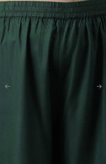 Plus Size Dark Green Glitter Floral Printed kurta With Sharara Pants And Pink Dupatta in Berlin
