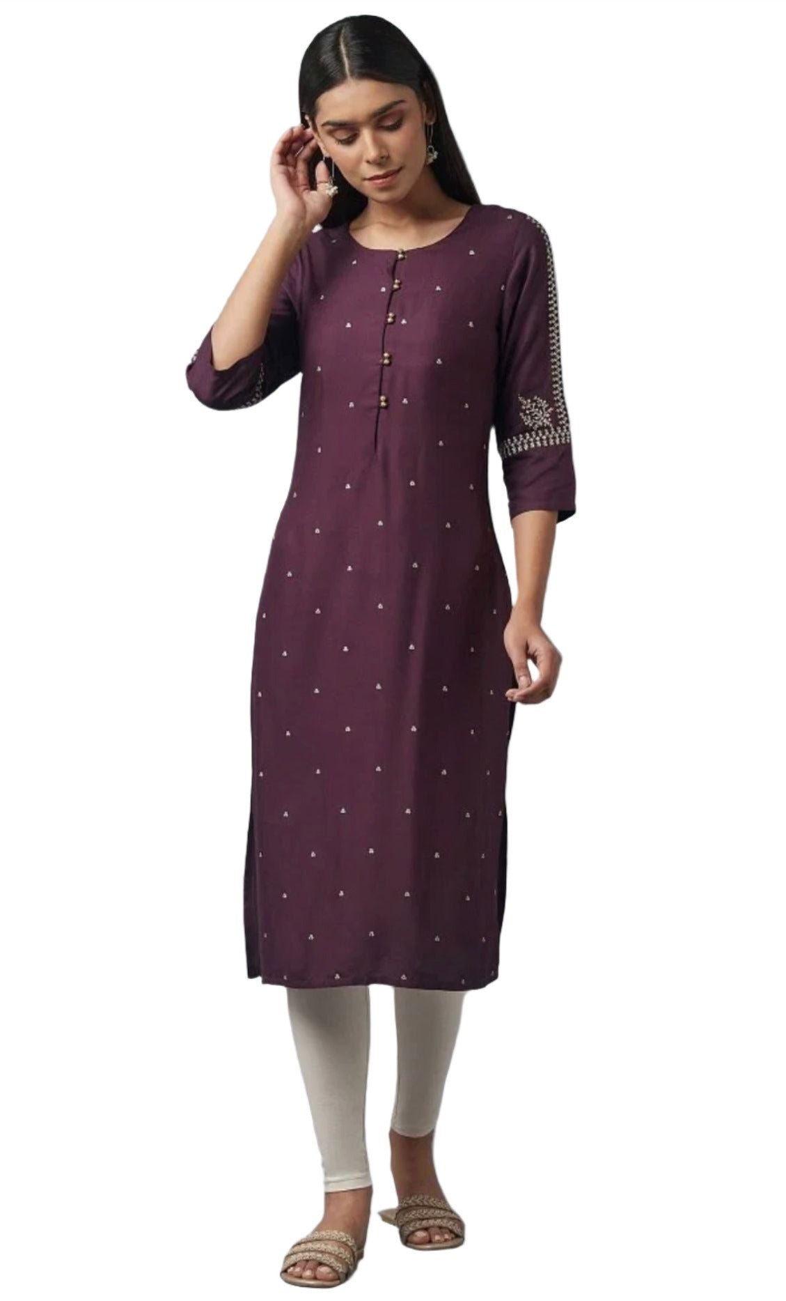 Purple kurta with Embroidery kurti in Munich