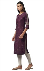 Purple kurta with Embroidery kurti in Munich