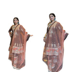 Heavy Faux Georgette Pant and dupatta set in Poland