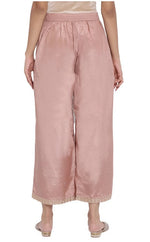 Dusky Pink Embroidered Parallel Pants in Munich