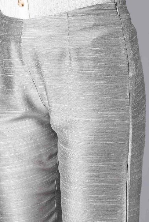 Silver Fitted Pants in Berlin