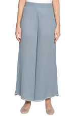 Women Light Blue Viscose Rayon Trousers in Paris