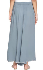 Women Light Blue Viscose Rayon Trousers in Paris
