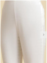 Ecru Solid Cotton Flax Slim Pants in Germany