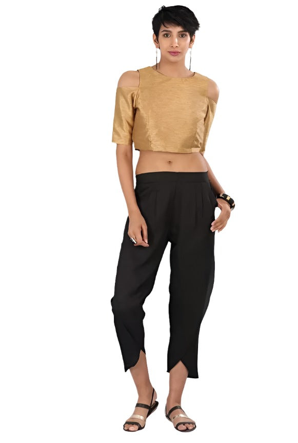 Women Regular Fit Black Polycotton Trousers in Berlin