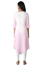 Bubblegum Pink Asymetric kurta in Paris
