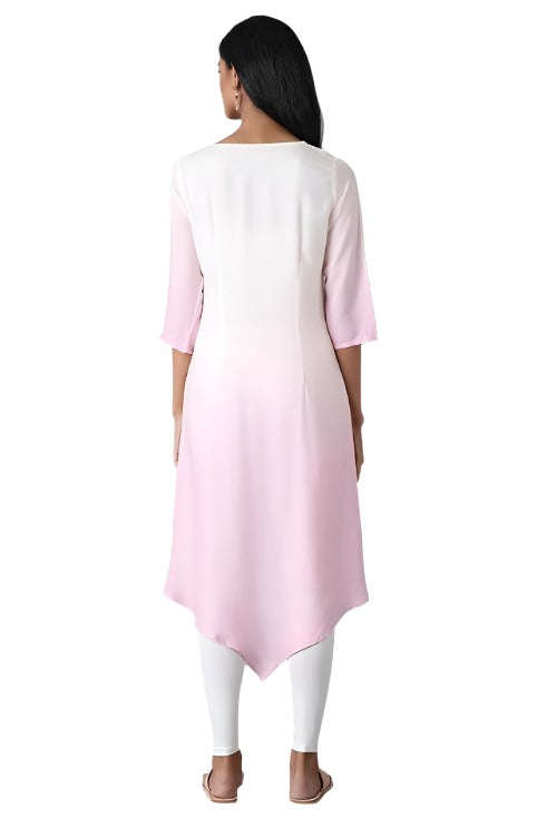 Bubblegum Pink Asymetric kurta in Paris Namma Markt