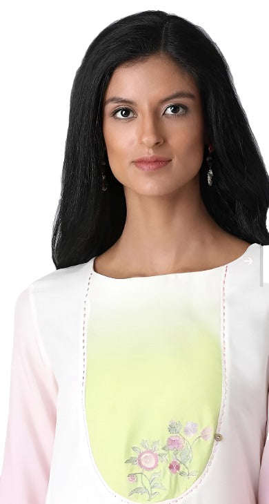 Bubblegum Pink Asymetric kurta in Paris Namma Markt