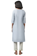 Blue Printed kurta with Sequins in Munich