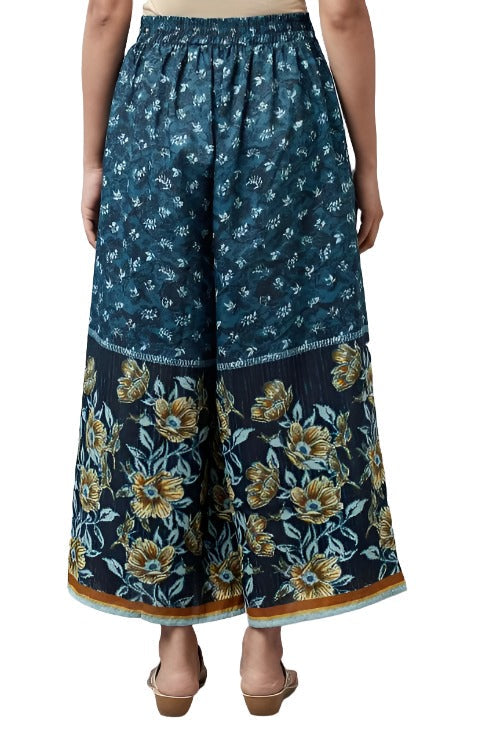 Blue Printed Culottes in Germany