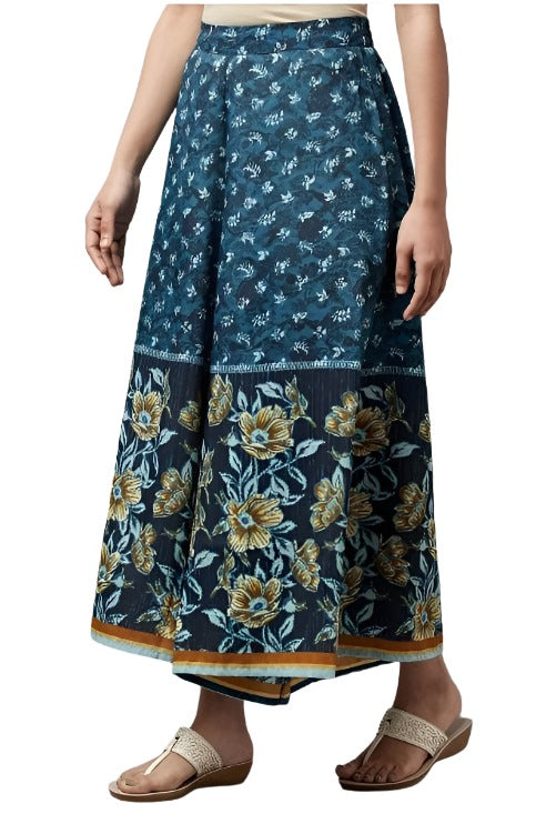 Blue Printed Culottes in Germany