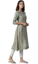 Green Paisley Print kurta In Paris