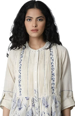 Ecru Floral Printed A-line Top in Germany