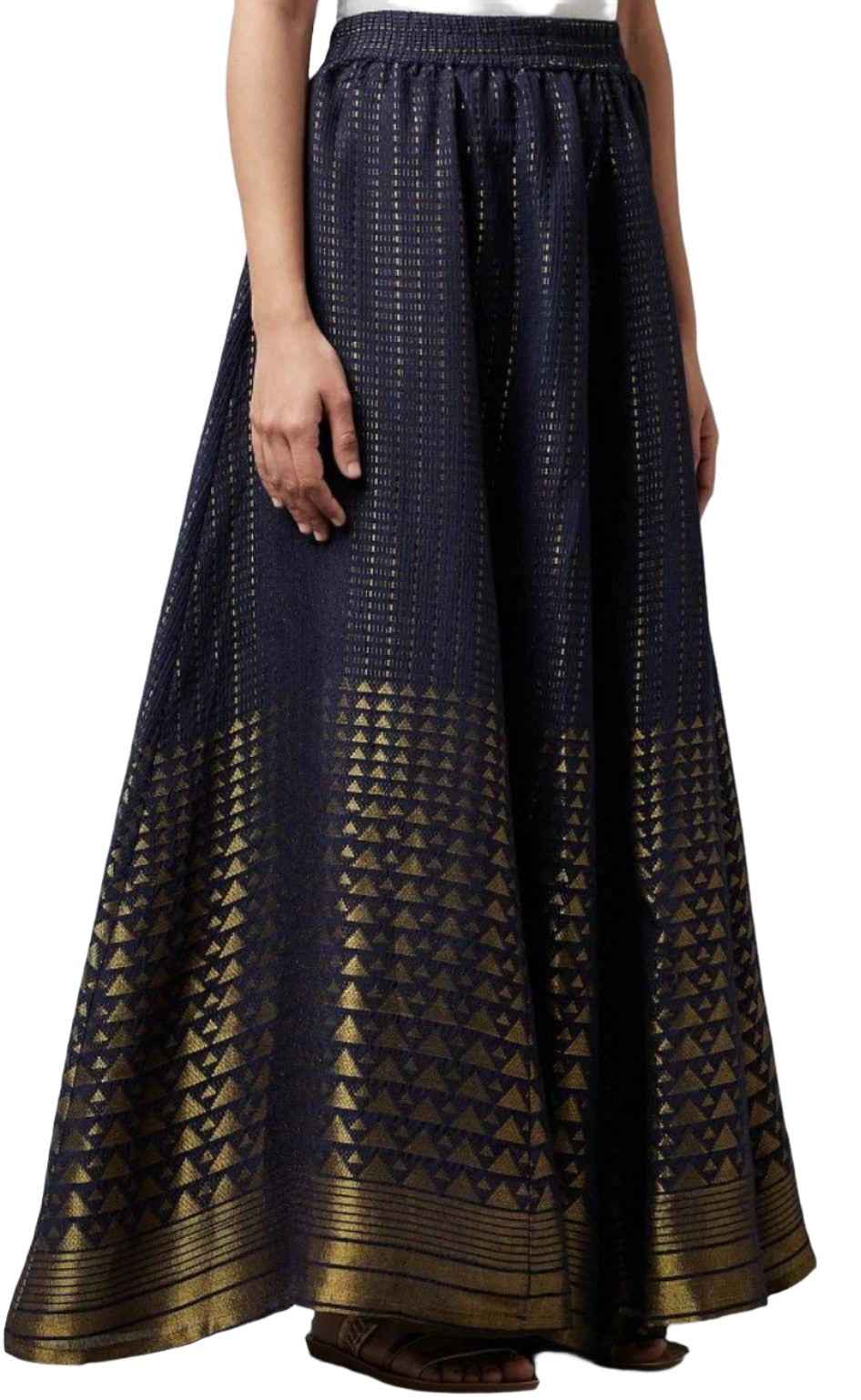 Navy Printed Skirt in Berlin
