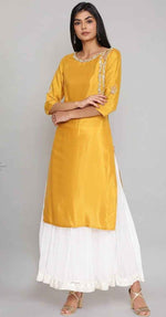 Ecru Flared Mesh Skirt in Essen
