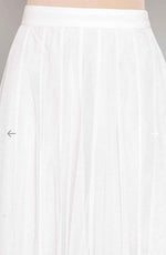 Ecru Flared Mesh Skirt in Essen