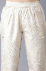 Off-White Yarn-Dyed Straight kurta-Trousers-Dupatta Set in Germany