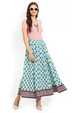 Women Printed Flared Multicolor Skirt in Essen