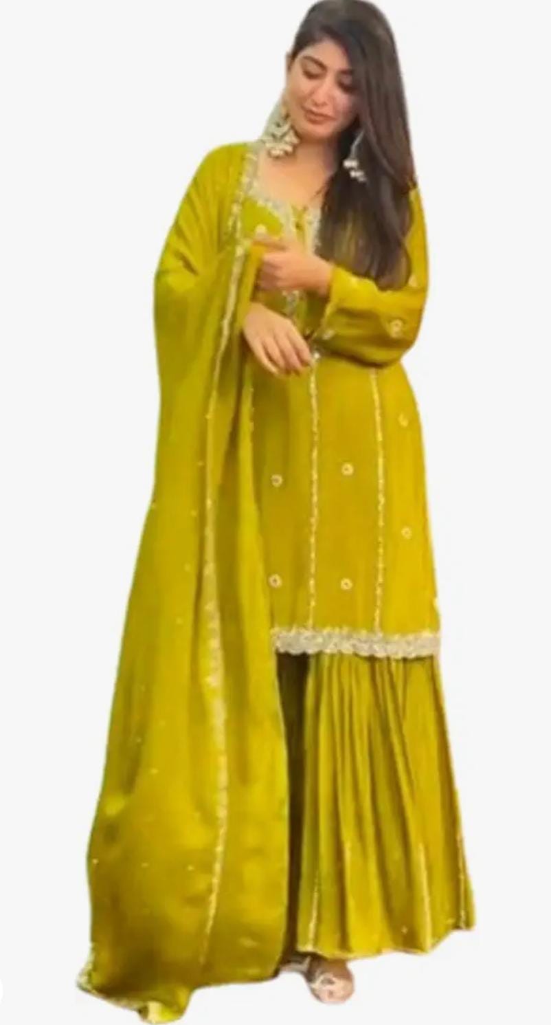 WOMEN'S Chiffon Stiched Dhoti-suit in Paris