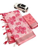 Digital Print Linen Sarees in Germany