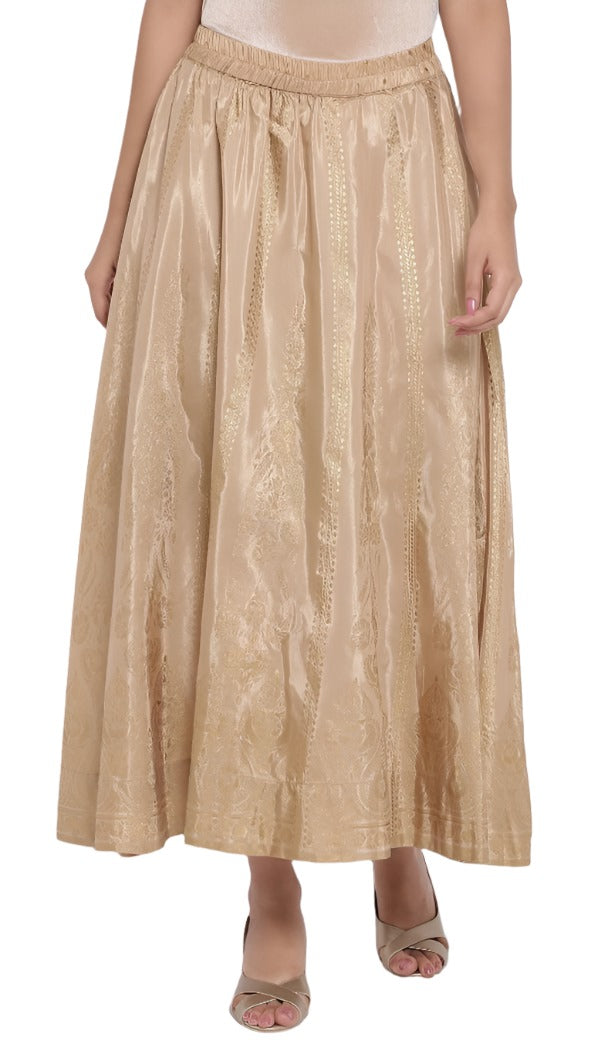 Gold Skirt With Foil Print in Berlin