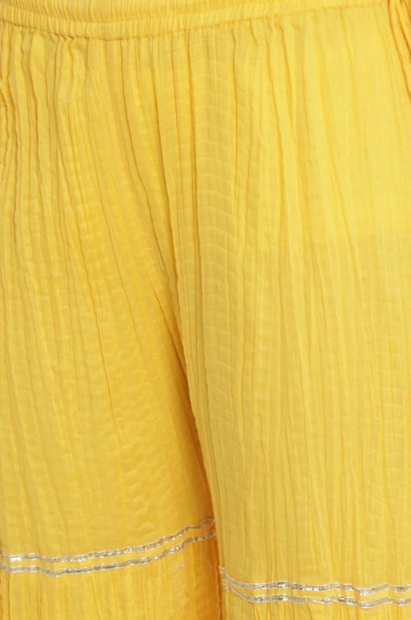YELLOW COTTON SHARARA PANTS in Paris