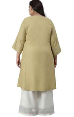 Green Solid Panelled A-line kurta in Berlin