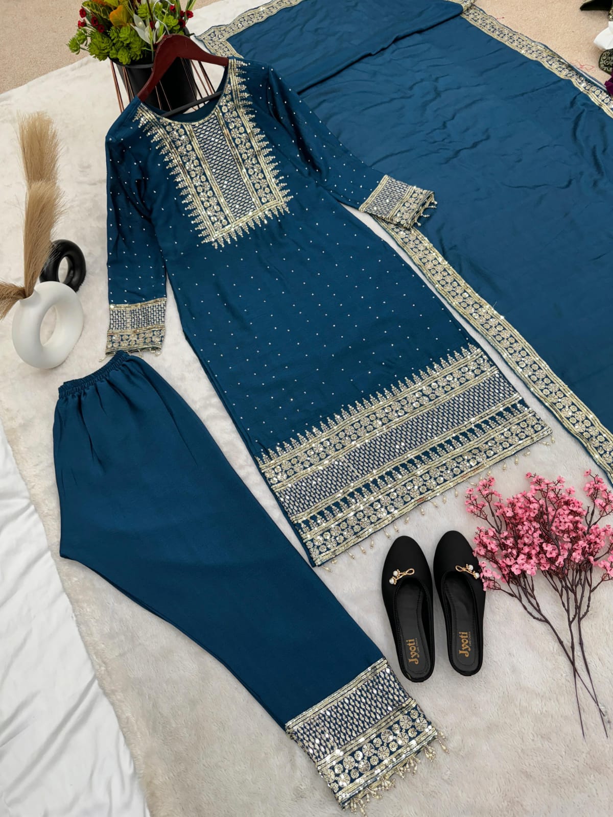 Chinnon Silk Embroidery Suit in Germany