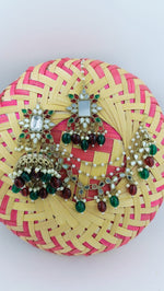 Mirror work Earrings & Maang Tikka set in Germany