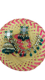 Mirror work Earrings & Maang Tikka set in Germany