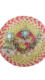 Mirror work Earrings & Maang Tikka set in Germany