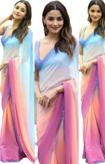 ALIA BHATT BLUE SAREE IN GERMANY
