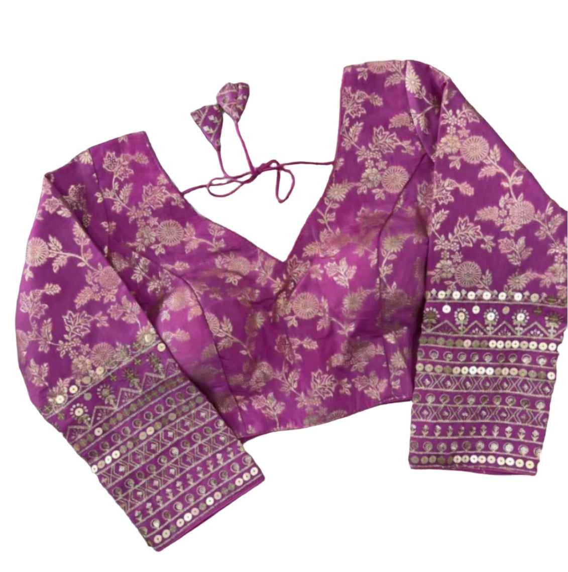 Dola Silk Full Sleeve Readymade Blouse in Essen