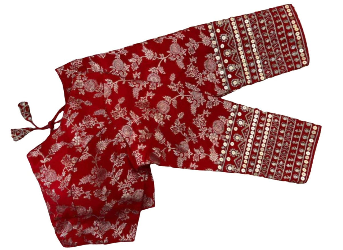 Dola Silk Full Sleeve Readymade Blouse in Essen