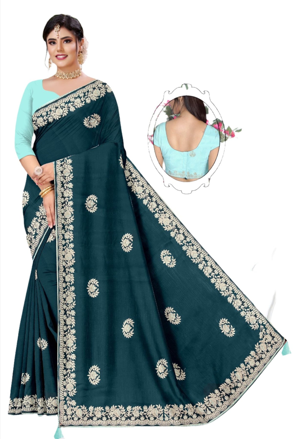 Gota Patti saree with stitched blouse in Berlin